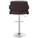  Coaster Furniture Brandi 102556 Adjustable Bar Stool - Chrome and Brown IMAGE 6