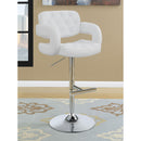  Coaster Furniture Brandi 102557 Adjustable Bar Stool - Chrome and White IMAGE 8