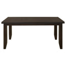  Coaster Furniture Dalila 102721 Rectangular 66-inch Wood Dining Table - Cappuccino IMAGE 2