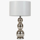  Coaster Furniture Mineta 901185 27-inch Drum Shade Stacked Table Lamp - Antique Silver IMAGE 1