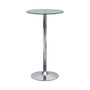  Coaster Furniture Abiline 120341 Round 24-inch Glass Top Bistro Bar Table - Chrome IMAGE 1