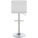  Coaster Furniture Lenny 120356 Upholstered Adjustable Bar Stool - White (Set of 2) IMAGE 6
