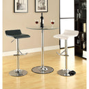  Coaster Furniture Bidwell 120391 Upholstered Adjustable Bar Stool - White (Set of 2) IMAGE 3