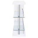 Coaster Furniture Prescott 100167 Rectangular Home Bar Table - White High Gloss IMAGE 2
