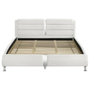  Coaster Furniture Jeremaine 300345KE Upholstered Eastern King Sleigh Bed - White IMAGE 3