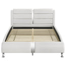  Coaster Furniture Jeremaine 300345Q Upholstered Queen Sleigh Bed - White IMAGE 3
