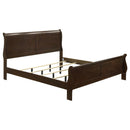 Coaster Furniture Louis Philippe 202411KE Wood Eastern King Sleigh Bed - Cappuccino IMAGE 1