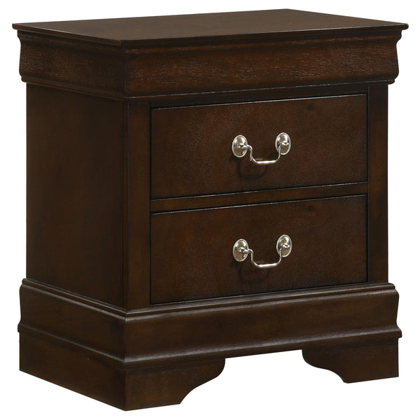  Coaster Furniture Louis Philippe 202412 2-Drawer Nightstand - Cappuccino IMAGE 1