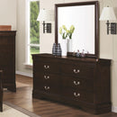  Coaster Furniture Louis Philippe 202414 Dresser Mirror - Cappuccino IMAGE 2