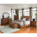  Size_King -- Coaster Furniture Laughton 300501KE Banana Leaf Eastern King Panel Bed - Amber IMAGE 3