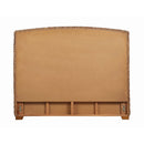  Size_King -- Coaster Furniture Laughton 300501KE Banana Leaf Eastern King Panel Bed - Amber IMAGE 5