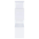  Coaster Furniture Emelle 800300 63-inch 4-shelf Glass Panel Bookshelf - White IMAGE 6