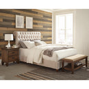  Coaster Furniture Devon 300525Q 57-inch Upholstered Queen Panel Bed - Beige IMAGE 4