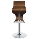  Coaster Furniture Covina 100396 Adjustable Bar Stool - Walnut and Chrome IMAGE 2