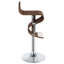  Coaster Furniture Covina 100396 Adjustable Bar Stool - Walnut and Chrome IMAGE 8