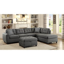  Coaster Furniture Stonenesse 500414 Rectangular Upholstered Storage Ottoman - Grey IMAGE 1