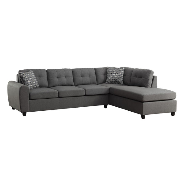  Coaster Furniture Stonenesse 500413 Upholstered Sectional Chaise Sofa - Grey IMAGE 1