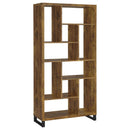  Coaster Furniture Delwin 801236 71-inch 6-shelf Bookshelf - Rustic Nutmeg IMAGE 4