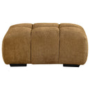  Coaster Furniture Camacho 503984 Rectangular Upholstered Tufted Ottoman - Amber IMAGE 2