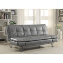  Coaster Furniture Dilleston 500096 Upholstered Tufted Convertible Sofa Bed - Grey IMAGE 5