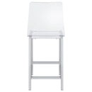  Coaster Furniture Juelia 100265 Clear Acrylic Counter Chair - Chrome (Set of 2) IMAGE 6