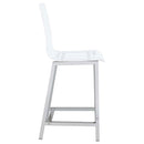  Coaster Furniture Juelia 100265 Clear Acrylic Counter Chair - Chrome (Set of 2) IMAGE 8