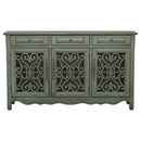  Coaster Furniture Madeline 950357 3-Drawer Scrollwork Accent Cabinet - Antique Green IMAGE 2
