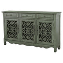  Coaster Furniture Madeline 950357 3-Drawer Scrollwork Accent Cabinet - Antique Green IMAGE 3