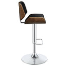  Coaster Furniture Folsom 130502 Upholstered Adjustable Bar Stool - Black and Chrome IMAGE 8
