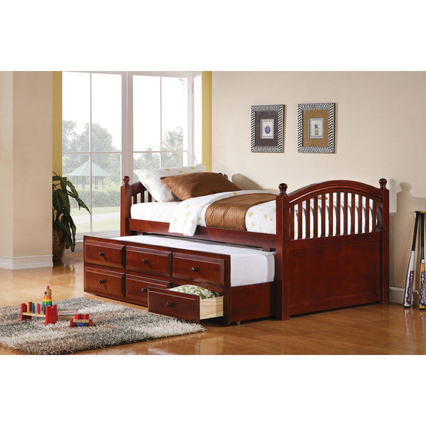  Coaster Furniture Norwood 400381T 3-Drawer Twin Bed with Captains Trundle - Chestnut IMAGE 1