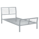  Coaster Furniture Cooper 300201T Metal Twin Open Frame Bed - Silver IMAGE 1