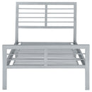  Coaster Furniture Cooper 300201T Metal Twin Open Frame Bed - Silver IMAGE 2