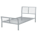  Coaster Furniture Cooper 300201T Metal Twin Open Frame Bed - Silver IMAGE 3