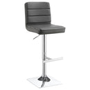 Coaster Furniture Bianca 120696 Upholstered Adjustable Bar Stool - Grey (Set of 2) IMAGE 2