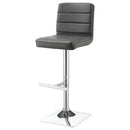  Coaster Furniture Bianca 120696 Upholstered Adjustable Bar Stool - Grey (Set of 2) IMAGE 4