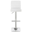  Coaster Furniture Bianca 120694 Upholstered Adjustable Bar Stool - White (Set of 2) IMAGE 3