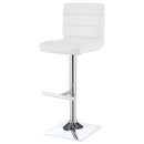  Coaster Furniture Bianca 120694 Upholstered Adjustable Bar Stool - White (Set of 2) IMAGE 4