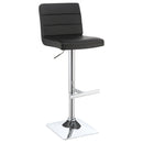  Coaster Furniture Bianca 120695 Upholstered Adjustable Bar Stool - Black (Set of 2) IMAGE 2