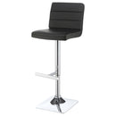  Coaster Furniture Bianca 120695 Upholstered Adjustable Bar Stool - Black (Set of 2) IMAGE 3