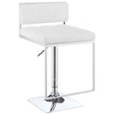  Coaster Furniture Alameda 100193 Adjustable Bar Stool - Chrome and White IMAGE 2