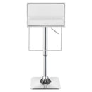  Coaster Furniture Alameda 100193 Adjustable Bar Stool - Chrome and White IMAGE 5