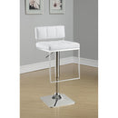  Coaster Furniture Alameda 100193 Adjustable Bar Stool - Chrome and White IMAGE 8