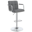  Coaster Furniture Palomar 121096 Adjustable Height Bar Stool - Grey and Chrome IMAGE 1