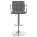  Coaster Furniture Palomar 121096 Adjustable Height Bar Stool - Grey and Chrome IMAGE 3