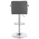  Coaster Furniture Palomar 121096 Adjustable Height Bar Stool - Grey and Chrome IMAGE 5