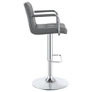  Coaster Furniture Palomar 121096 Adjustable Height Bar Stool - Grey and Chrome IMAGE 6