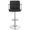 Coaster Furniture Palomar 121095 Adjustable Height Bar Stool - Black and Chrome IMAGE 3