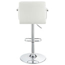  Coaster Furniture Palomar 121097 Adjustable Height Bar Stool - White and Chrome IMAGE 5