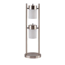  Coaster Furniture Munson 900732 25-inch 2 Swivel Lights Bedside Table Lamp - Silver IMAGE 1