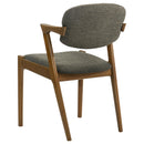 Coaster Furniture Malone 105352 Padded Wood Dining Arm Chair - Dark Walnut (Set of 2) IMAGE 5